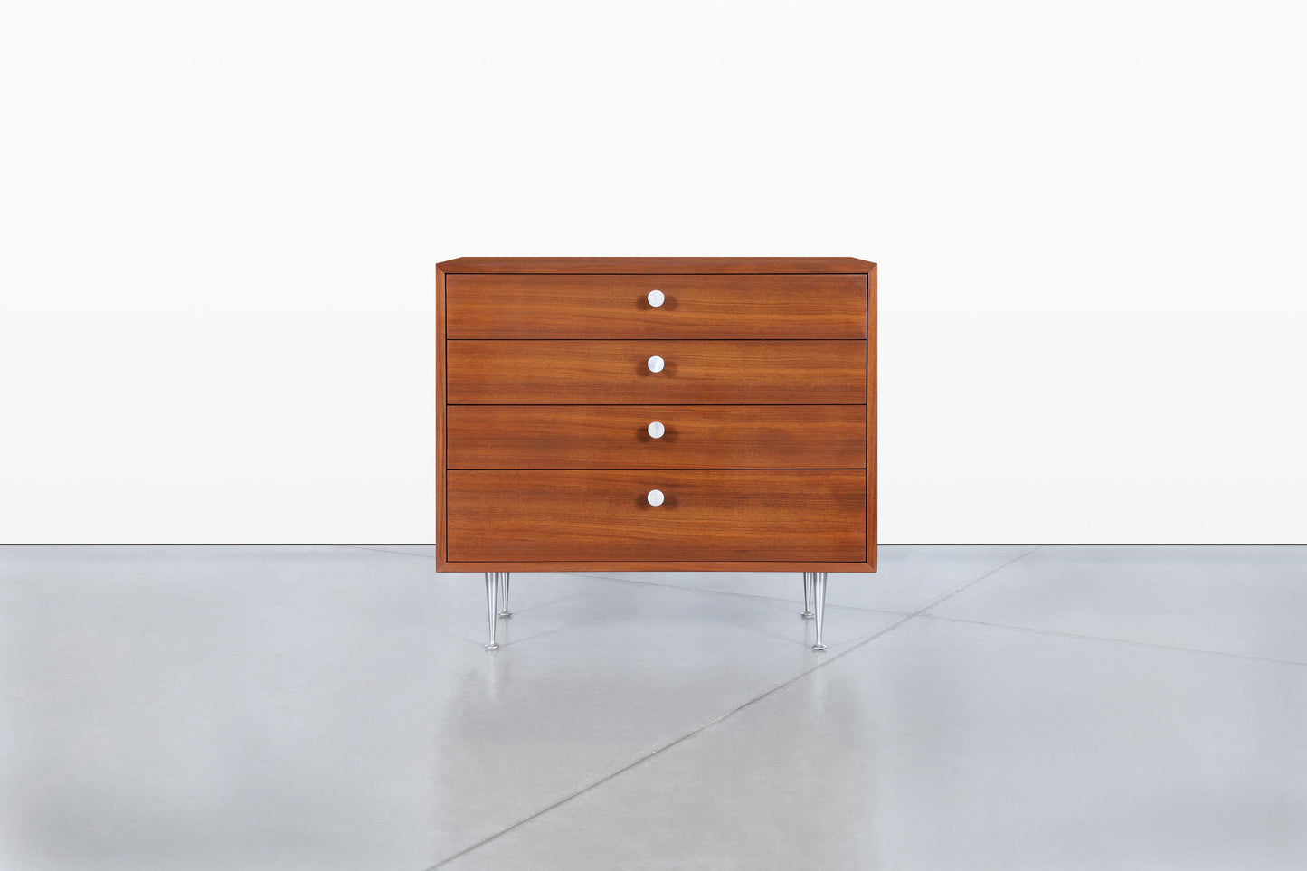 George Nelson Walnut Thin Edge Chest of Drawers for Herman Miller