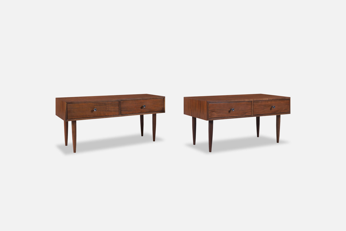 Vintage Walnut Nightstands by Milo Baughman by Glenn of California