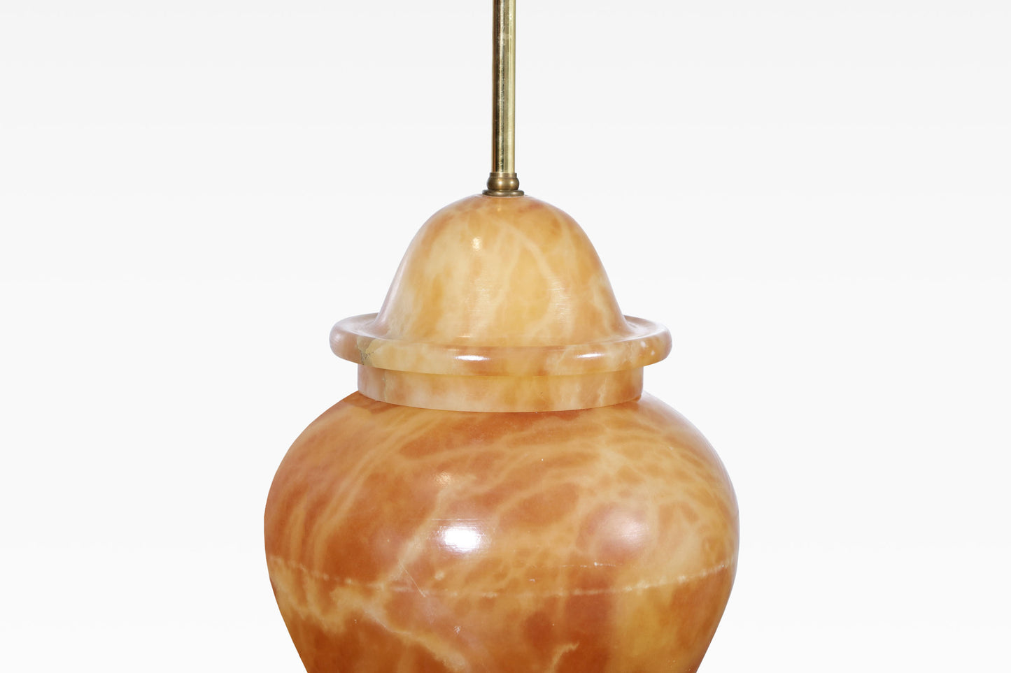 Italian Alabaster Ginger Jar Table Lamps