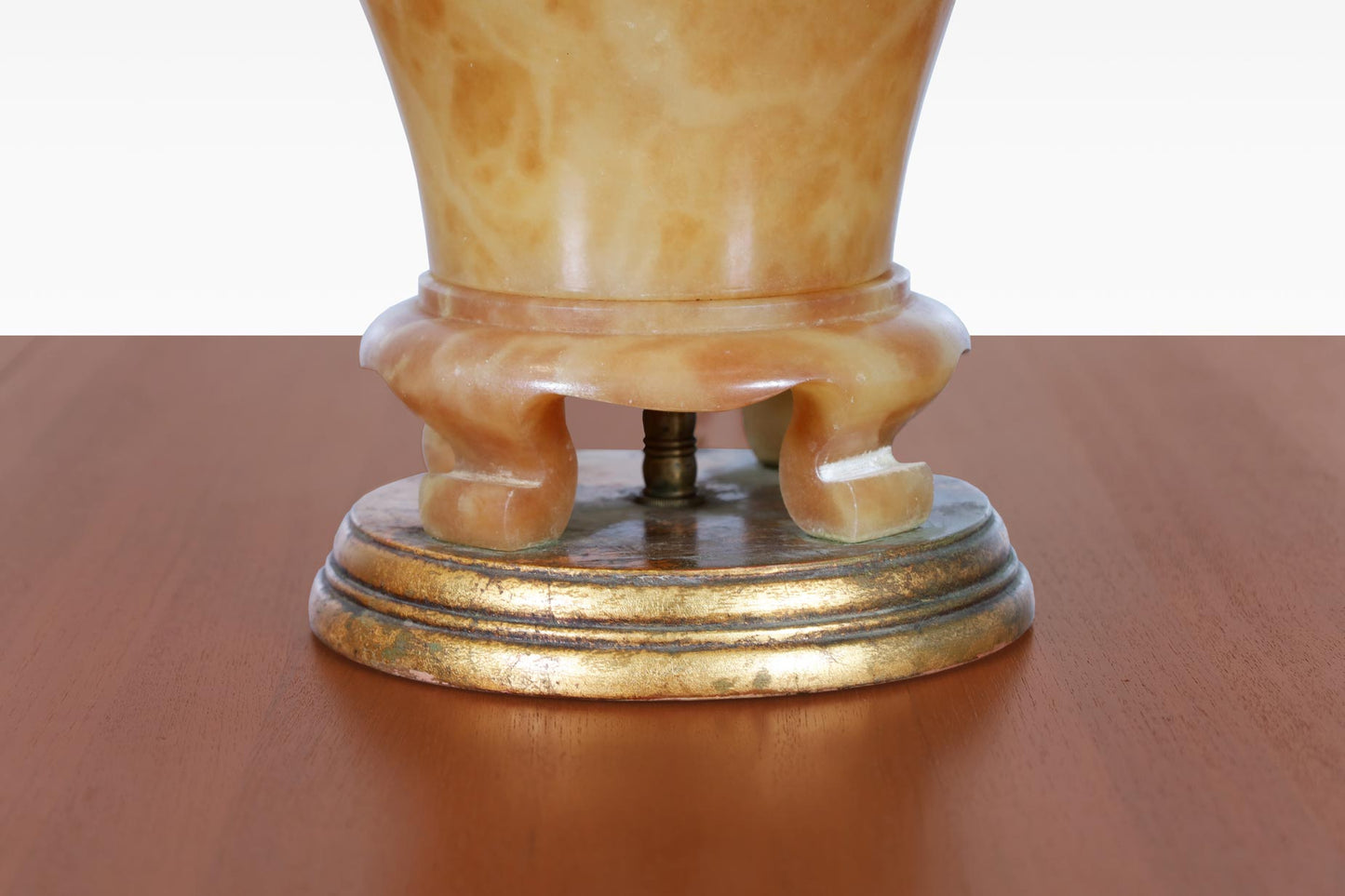 Italian Alabaster Ginger Jar Table Lamps