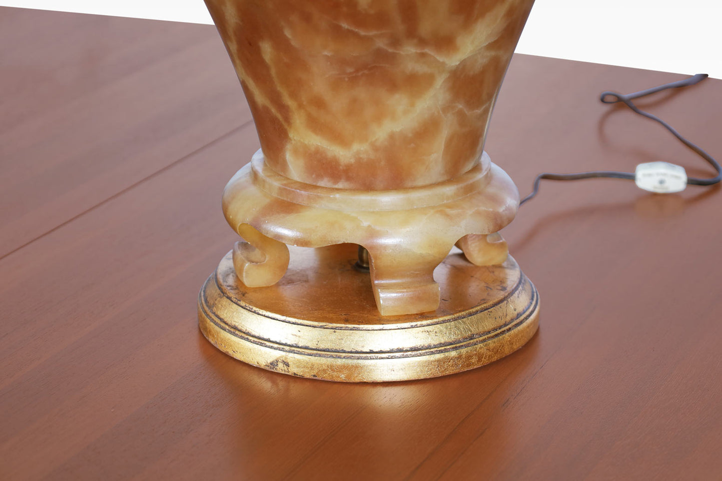 Italian Alabaster Ginger Jar Table Lamps