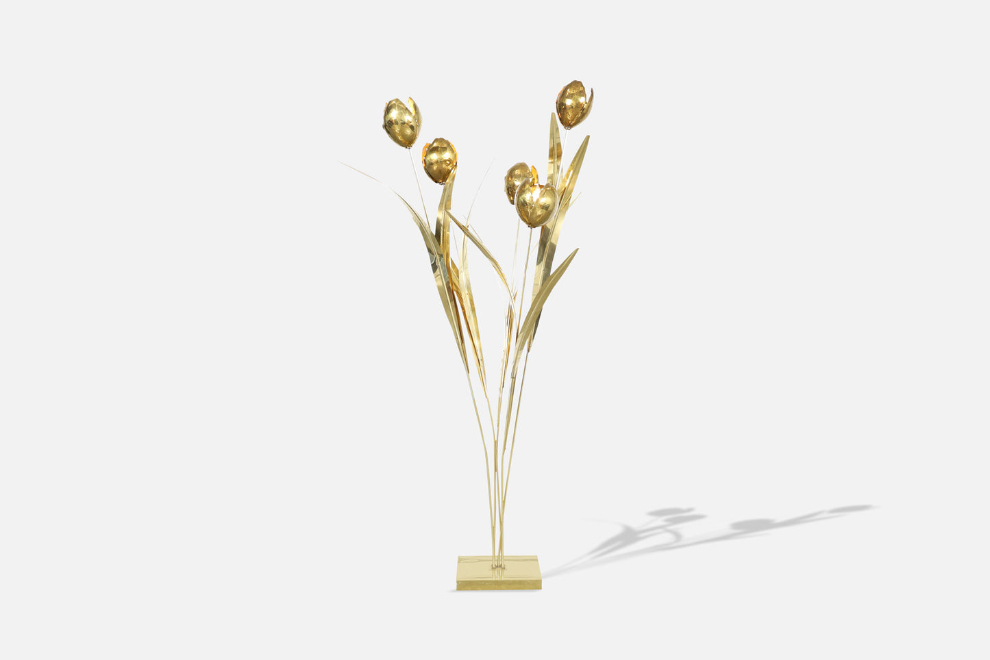 Italian Brass Life-Size Floor Lamp Sculpture