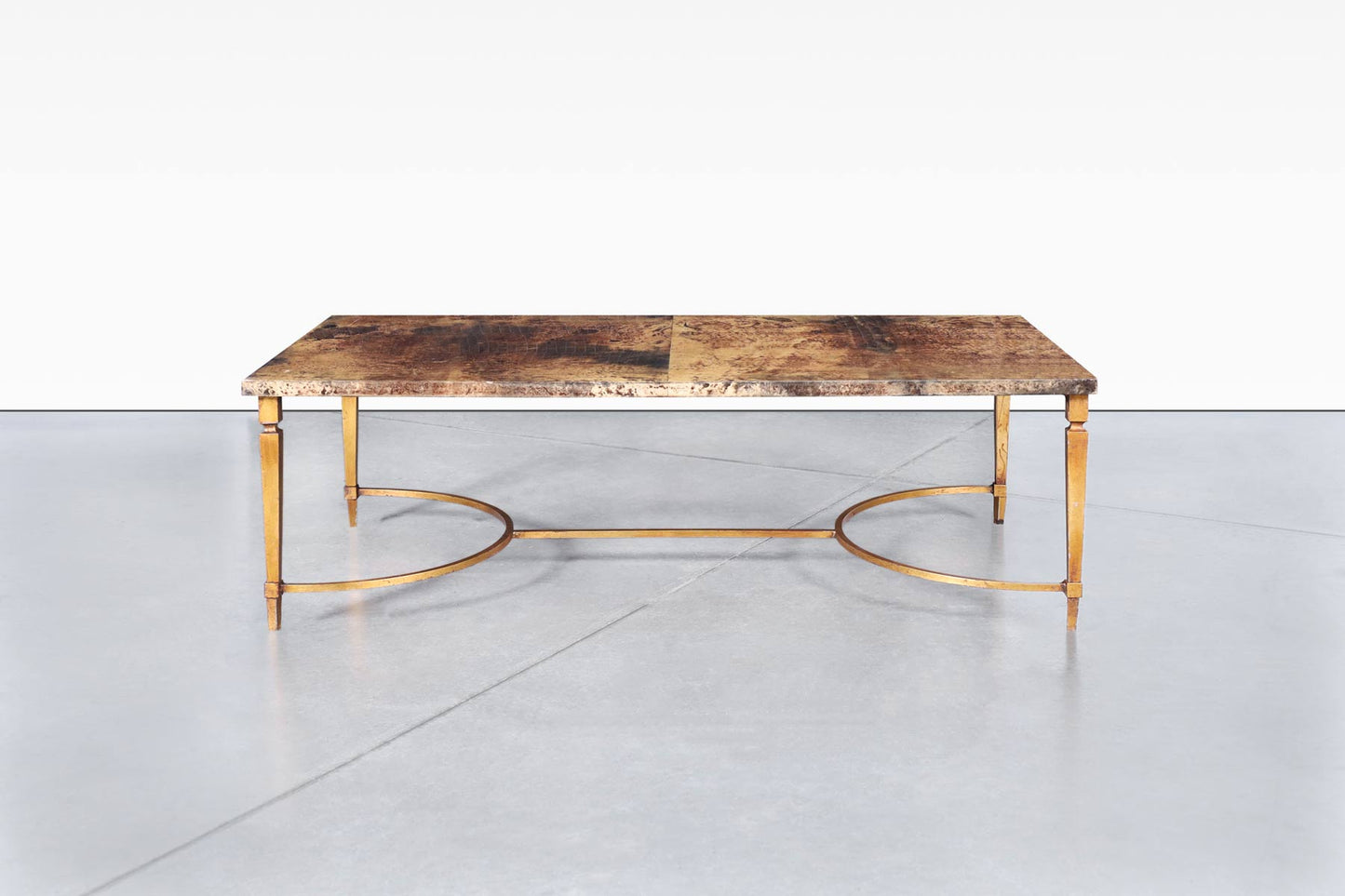 Italian Goatskin Coffee Table by Aldo Tura