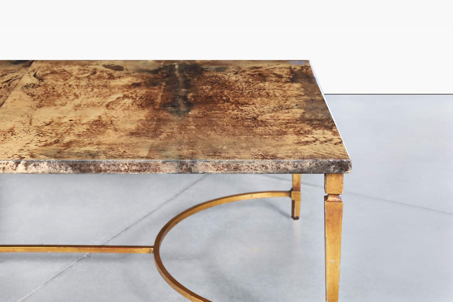 Italian Goatskin Coffee Table by Aldo Tura