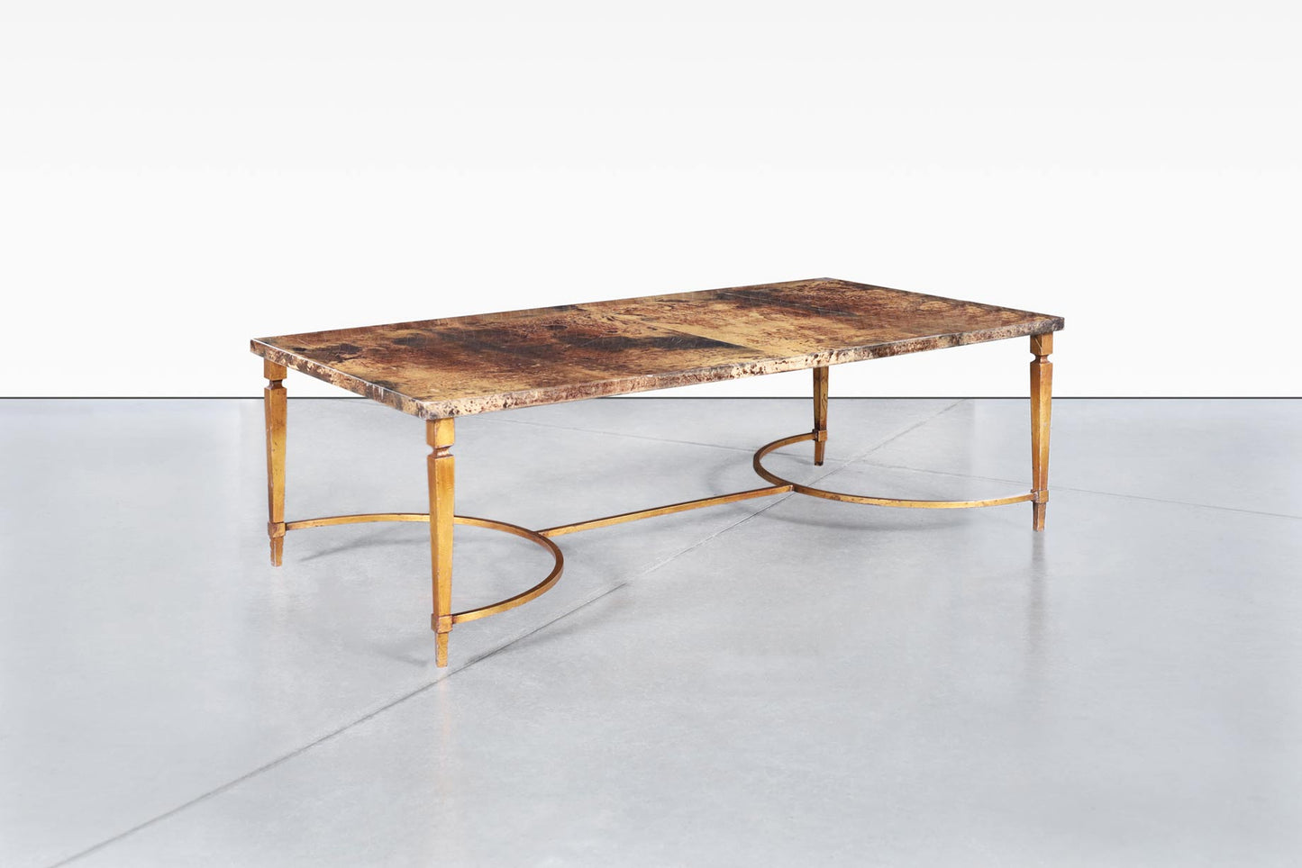 Italian Goatskin Coffee Table by Aldo Tura