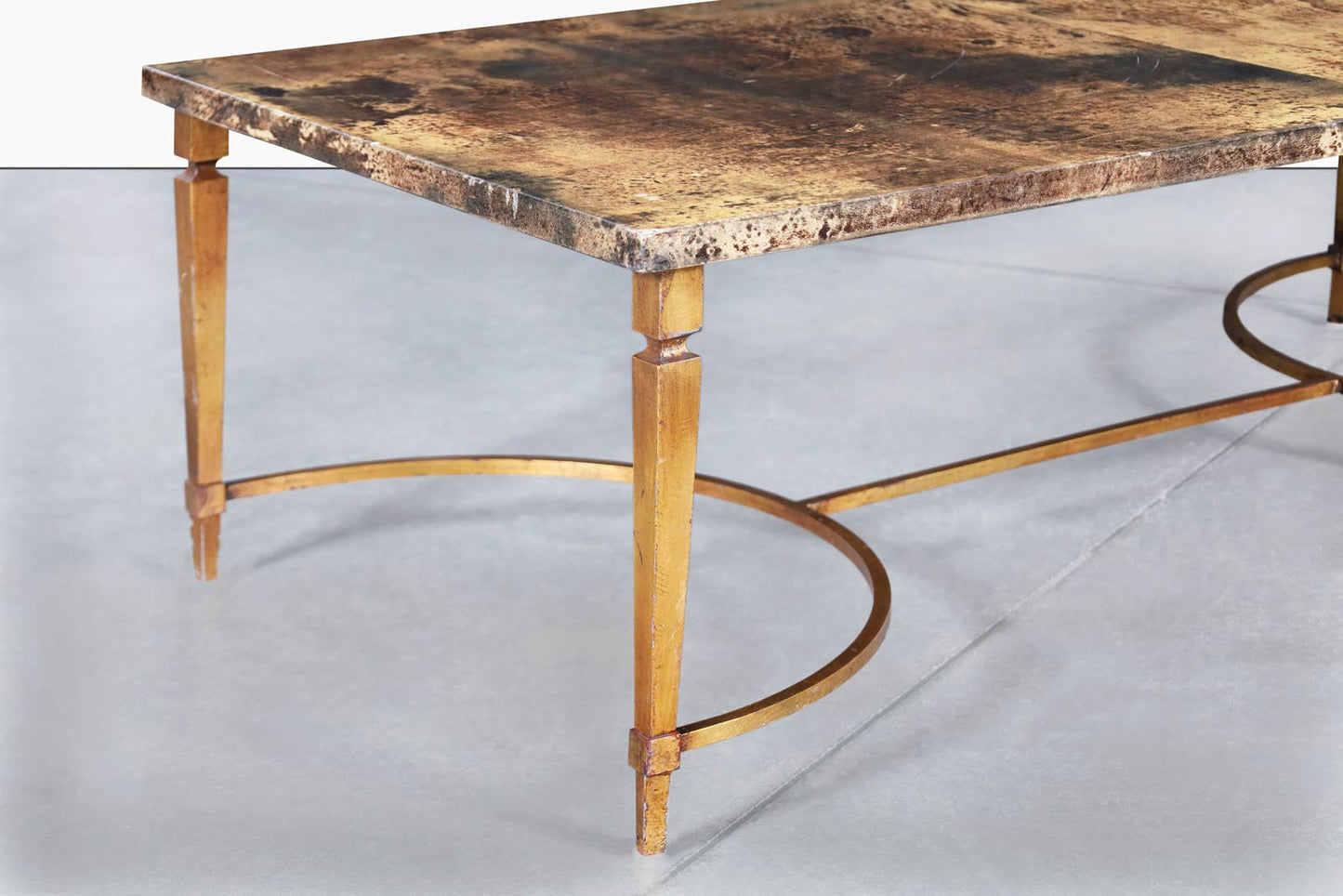 Italian Goatskin Coffee Table by Aldo Tura