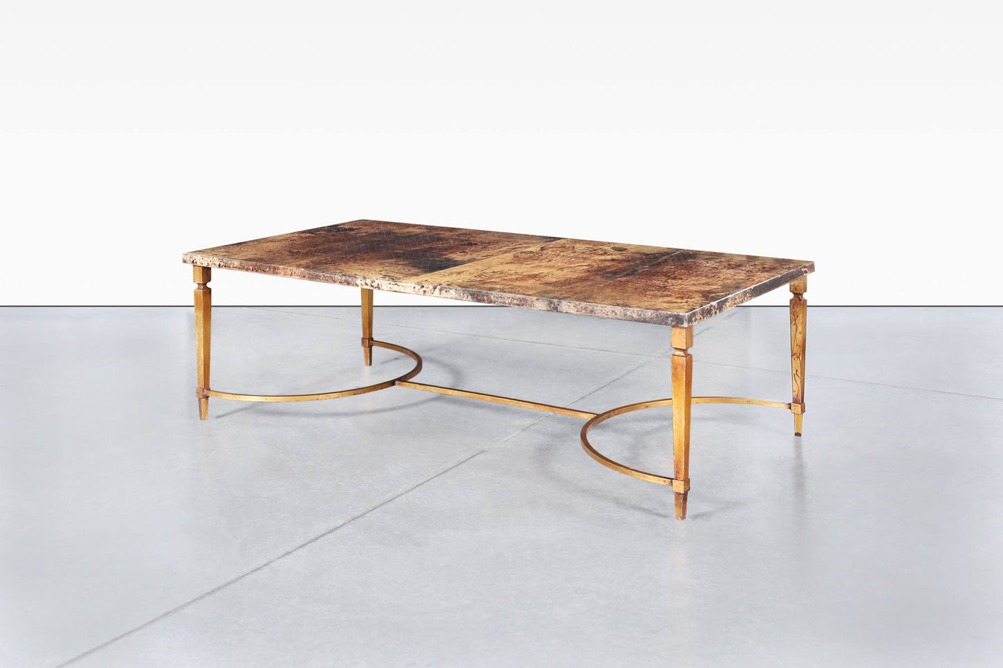 Italian Goatskin Coffee Table by Aldo Tura