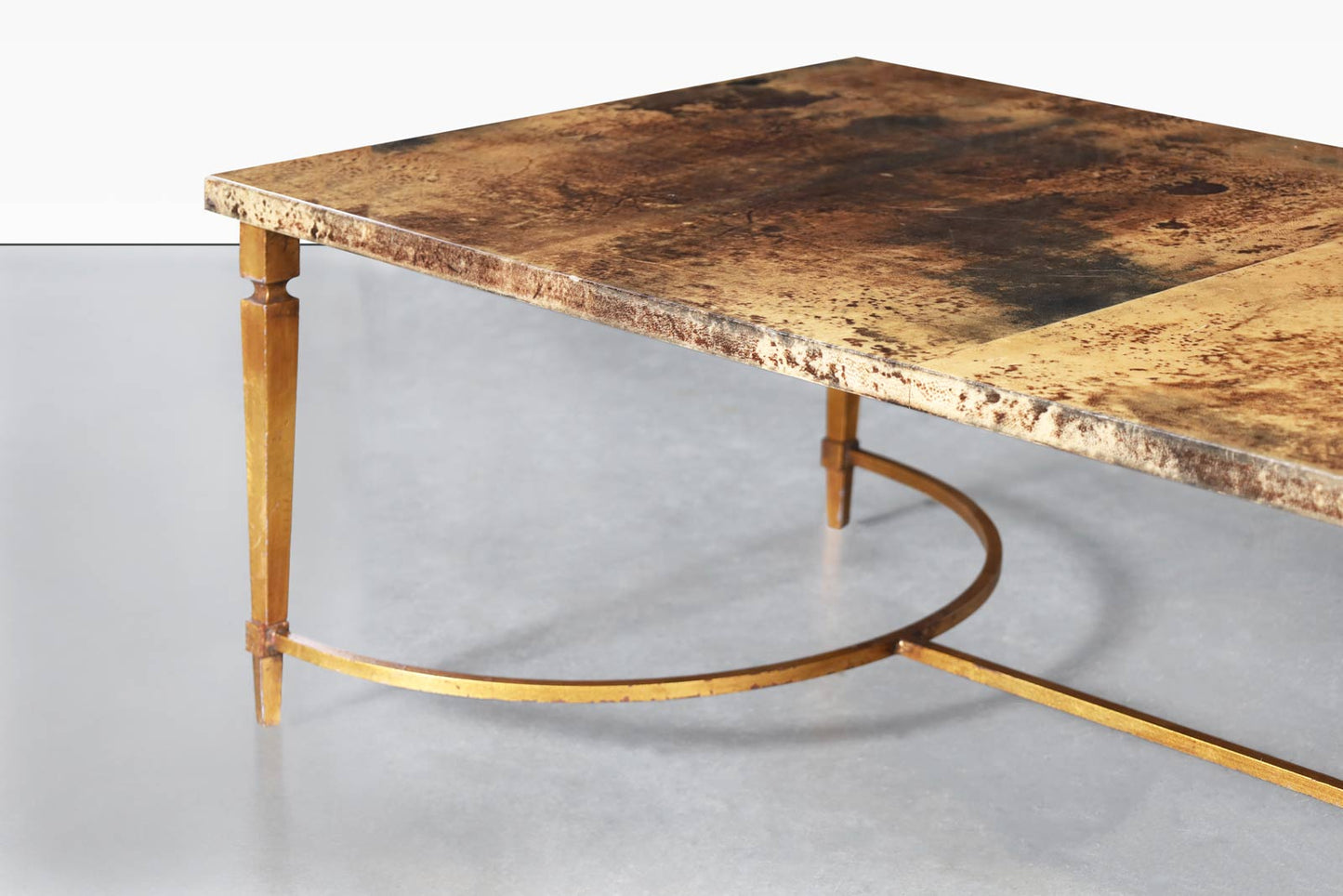 Italian Goatskin Coffee Table by Aldo Tura