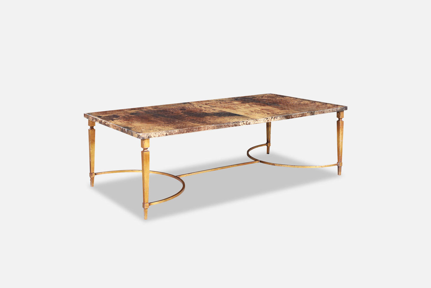 Italian Goatskin Coffee Table by Aldo Tura