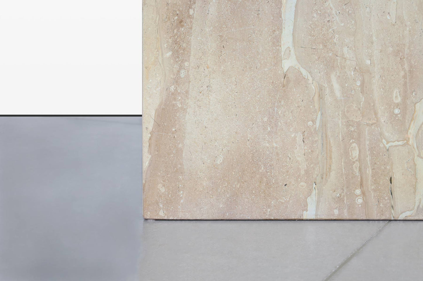 Italian Modern Breccia Oniciata Marble Dining Table with Bullnose Edge
