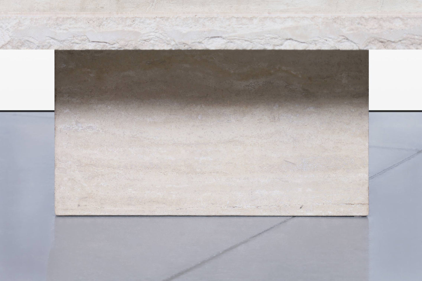 Italian Modern Live-Edge Travertine Coffee Table by Stone International