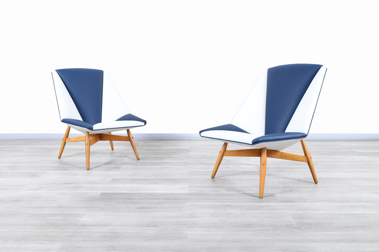 Vintage Leather Lounge Chairs by Allan Gould for Thayer Coggin