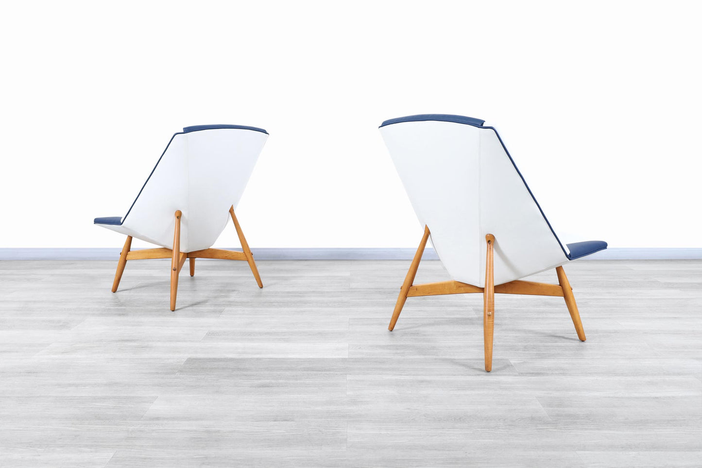 Vintage Leather Lounge Chairs by Allan Gould for Thayer Coggin