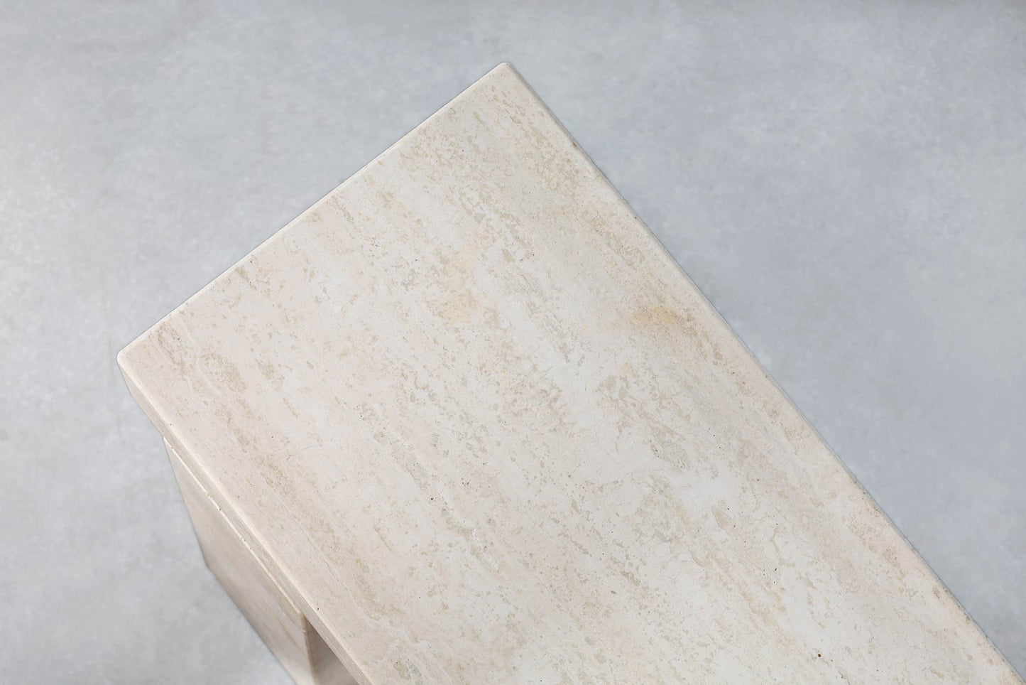 Italian Modernist Travertine Console Table