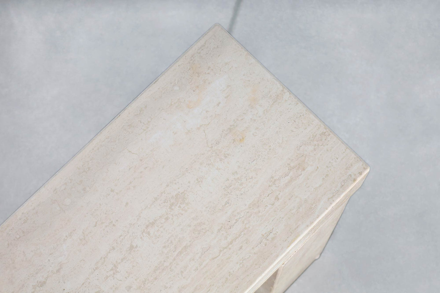 Italian Modernist Travertine Console Table