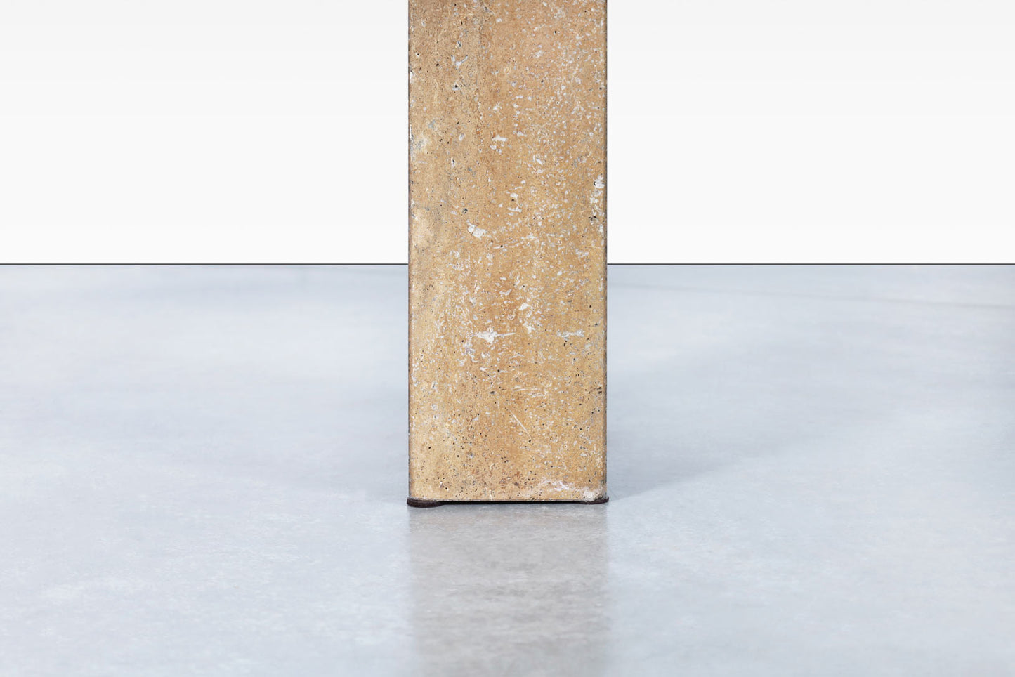 Monumental Italian Travertine Console Table, 2 Available
