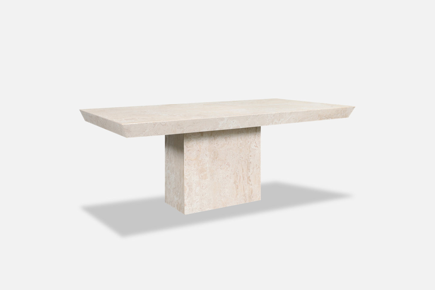 Italian Modernist Travertine Dining Table