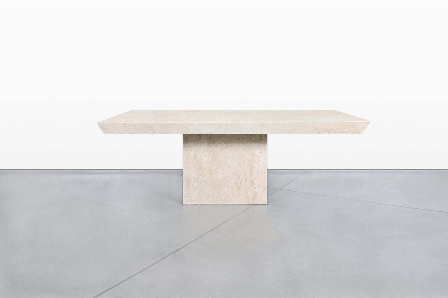 Italian Modernist Travertine Dining Table