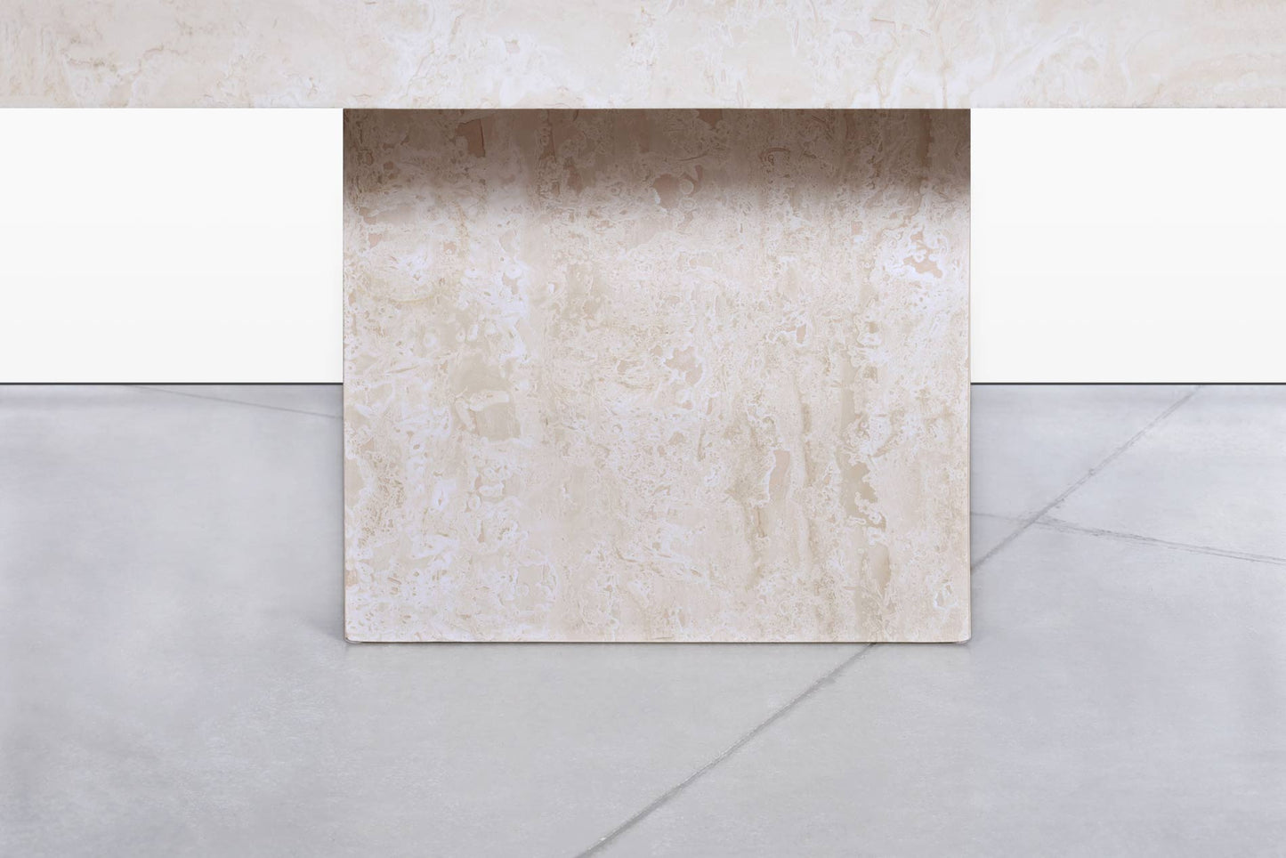 Italian Modernist Travertine Dining Table