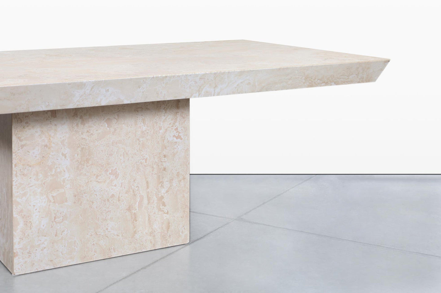Italian Modernist Travertine Dining Table