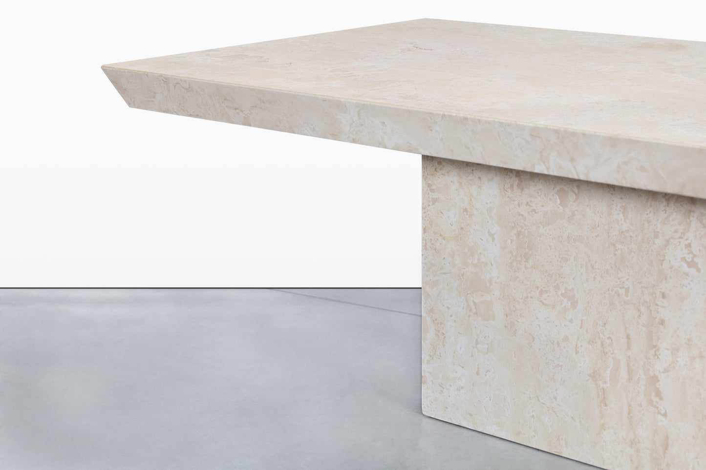 Italian Modernist Travertine Dining Table