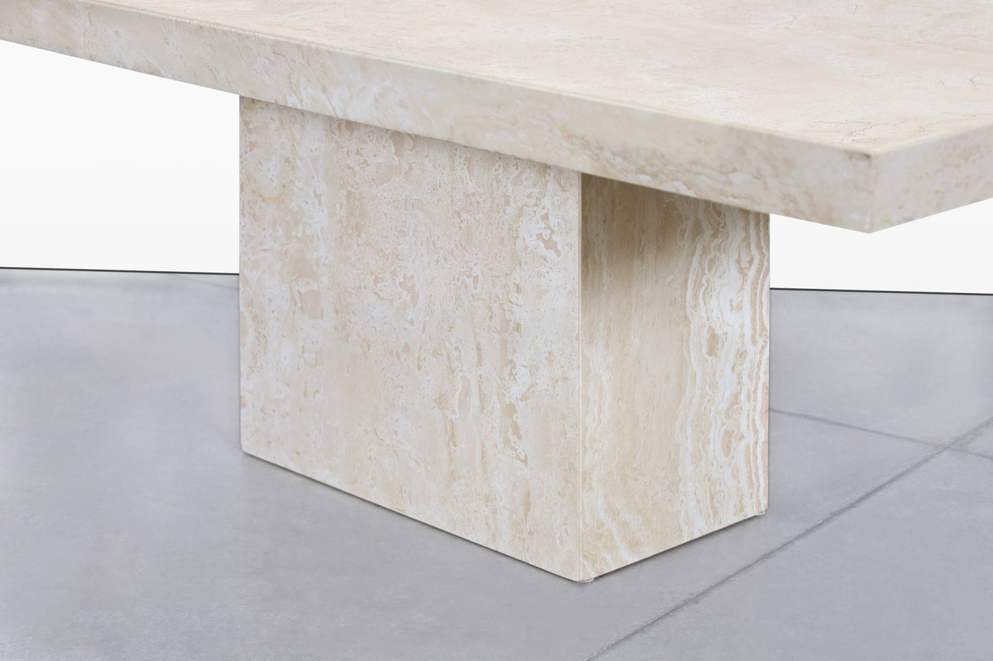 Italian Modernist Travertine Dining Table