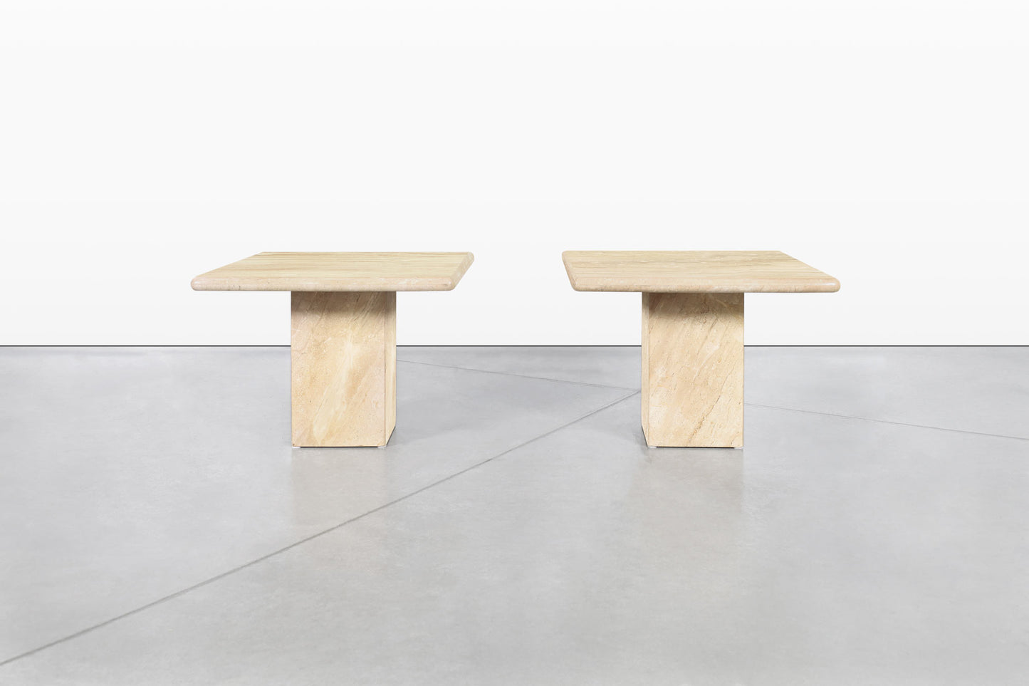 Italian Modernist Marble Side Tables