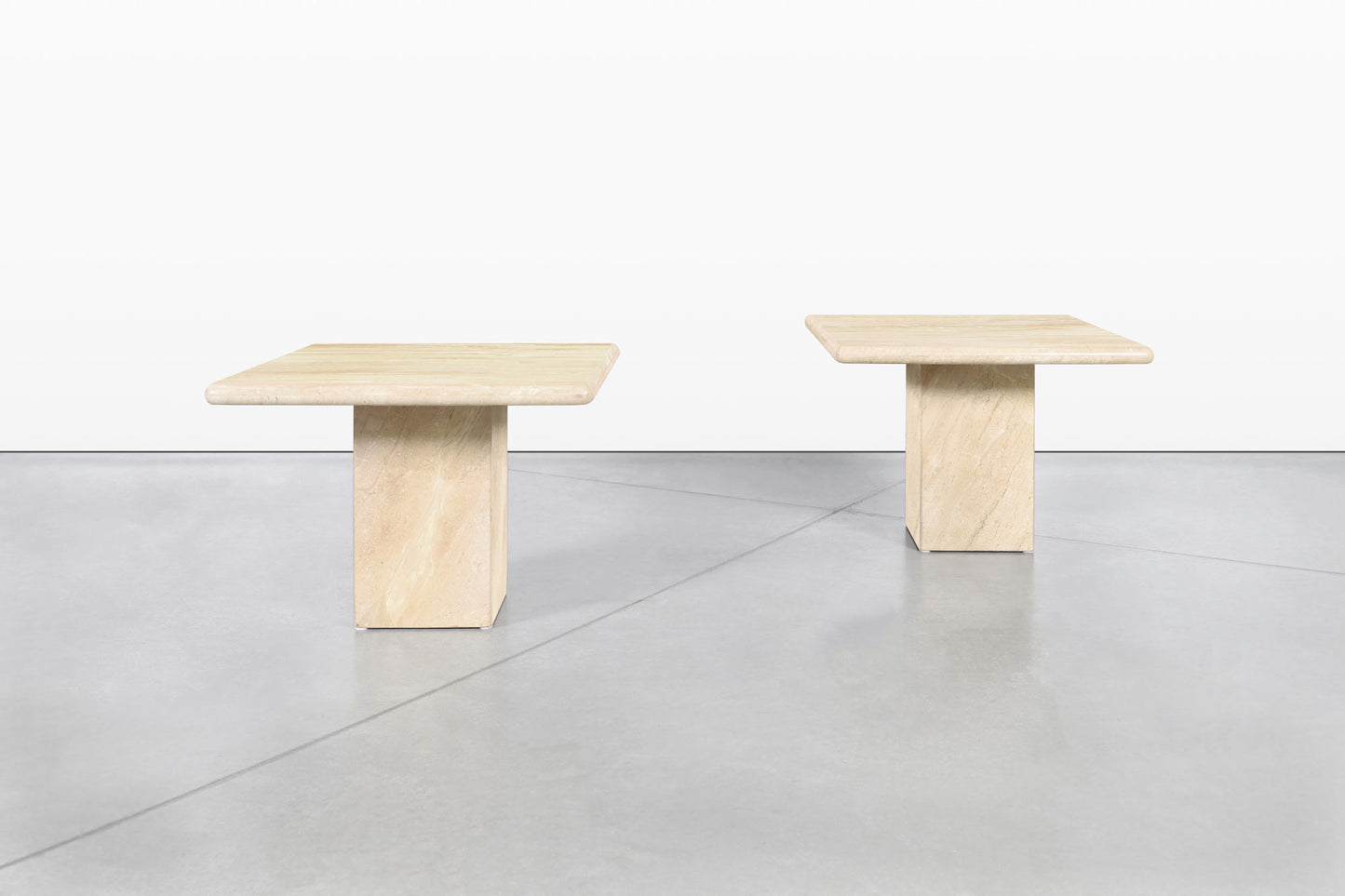 Italian Modernist Marble Side Tables