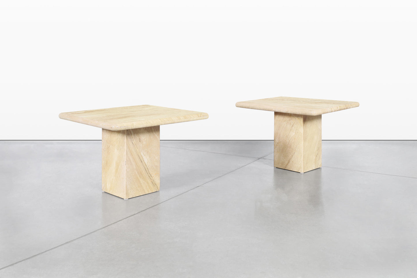 Italian Modernist Marble Side Tables