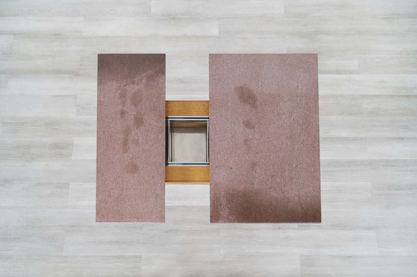 Vintage Italian Adjustable Maple and Granite Coffee Table by Giovanni Offredi for Saporiti