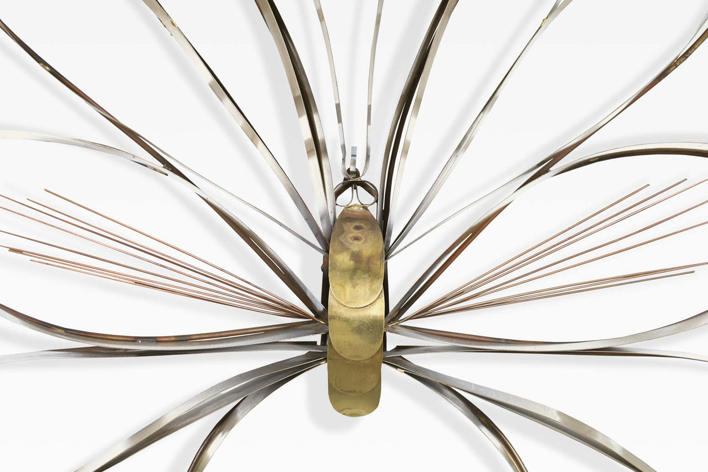 Large Brass Butterfly Wall Sculpture by Curtis Jere, Signed