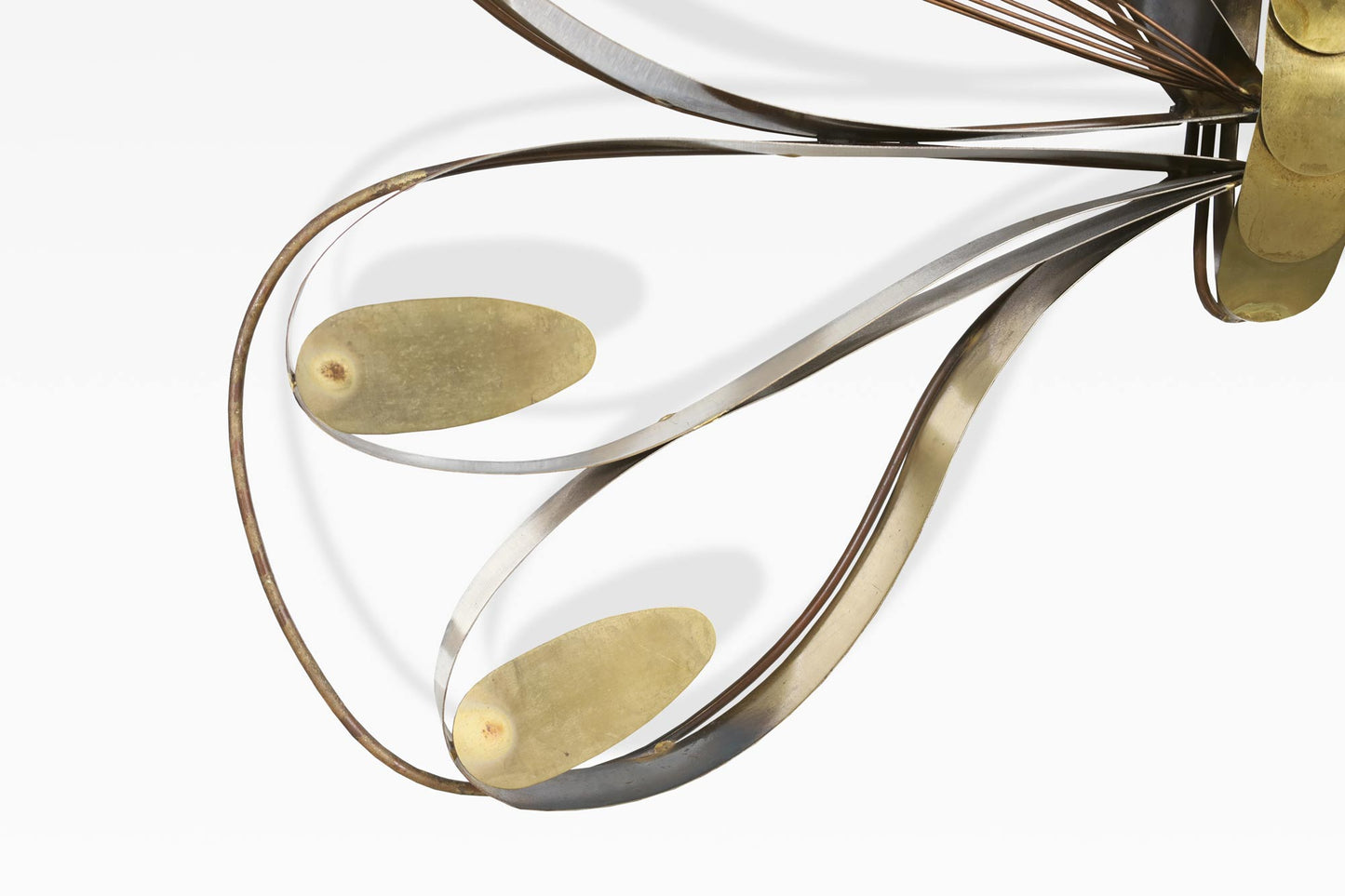 Large Brass Butterfly Wall Sculpture by Curtis Jere, Signed