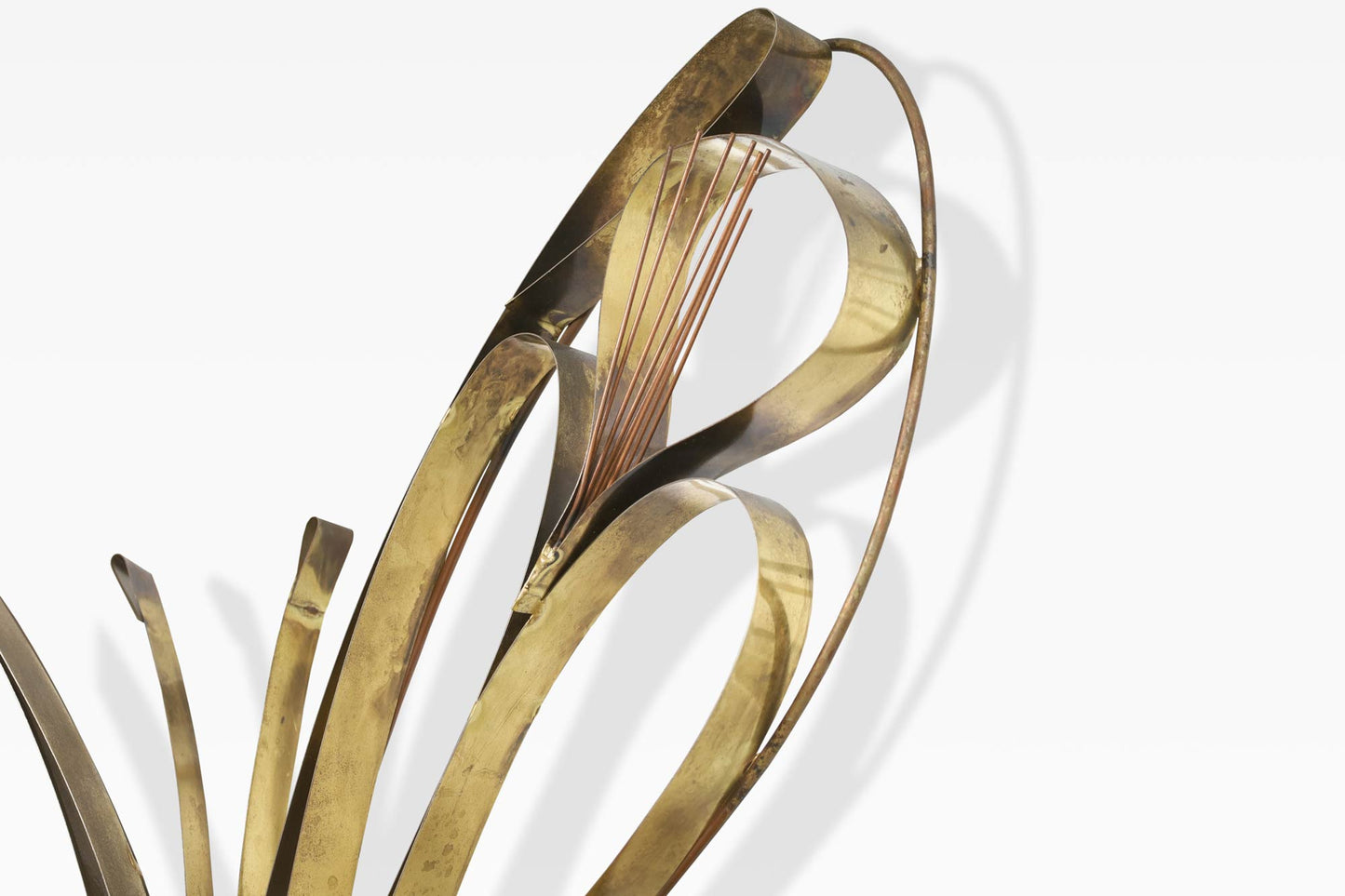 Large Brass Butterfly Wall Sculpture by Curtis Jere, Signed