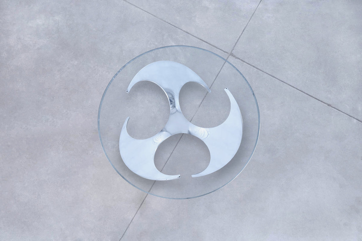 Mid-Century Aluminum Coffee Table by Knut Hesterberg for Ronald Schmitt