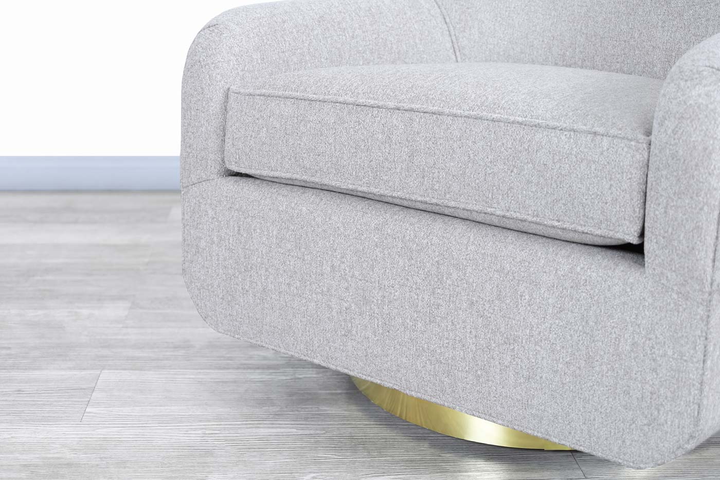 Vintage Brass Swivel Lounge Chairs by Directional