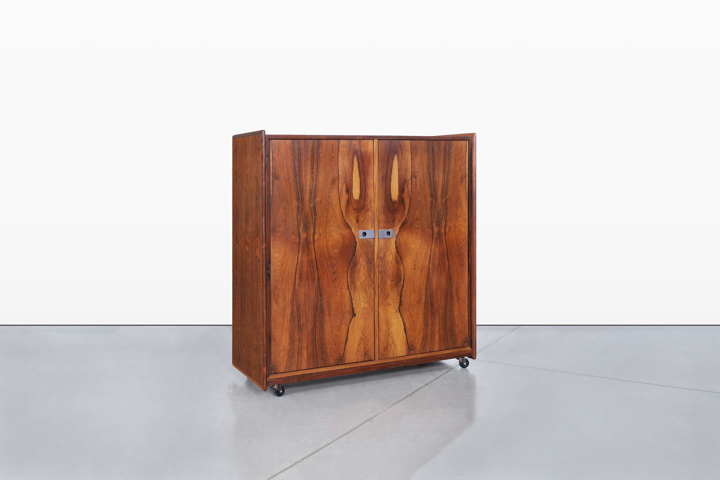 Mid-Century Brazilian Rosewood Armoire Dresser by Intercontinental Design