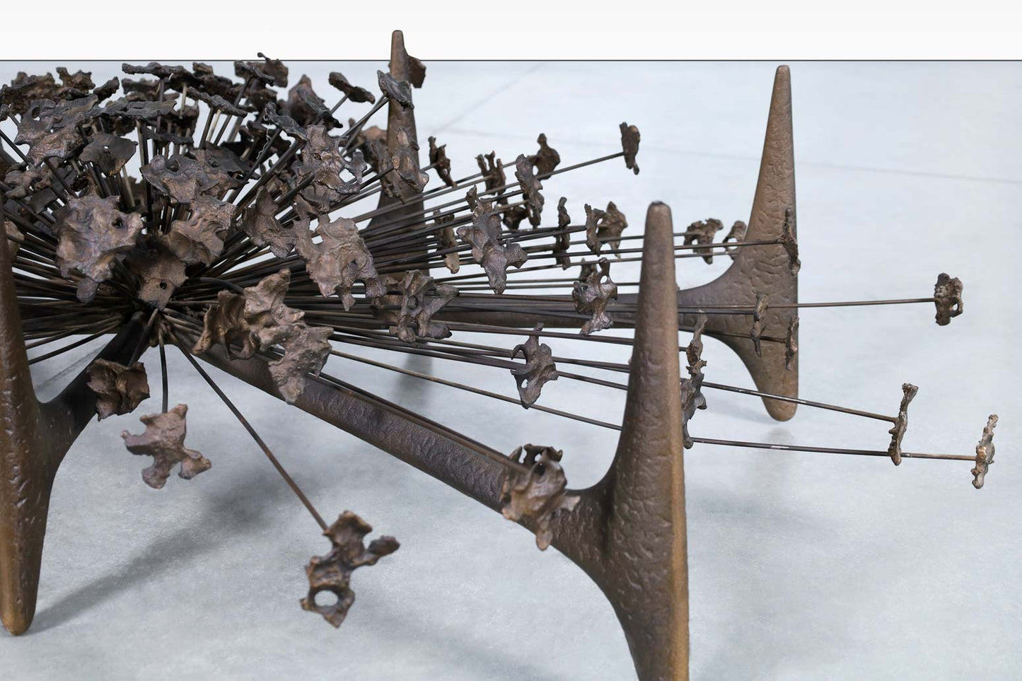 Mid-Century Bronze "Starburst" Coffee Table by Daniel Gluck