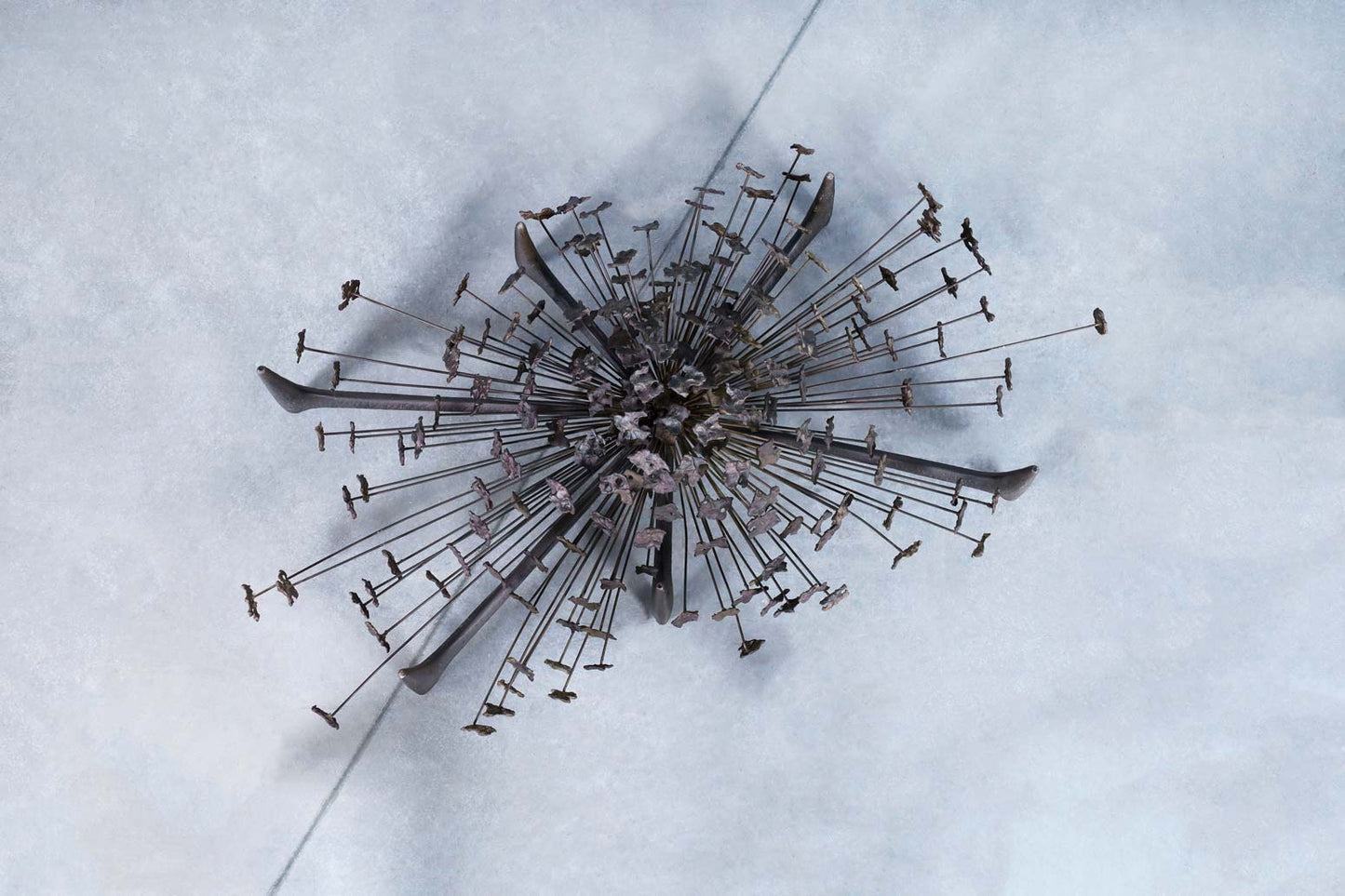 Mid-Century Bronze "Starburst" Coffee Table by Daniel Gluck