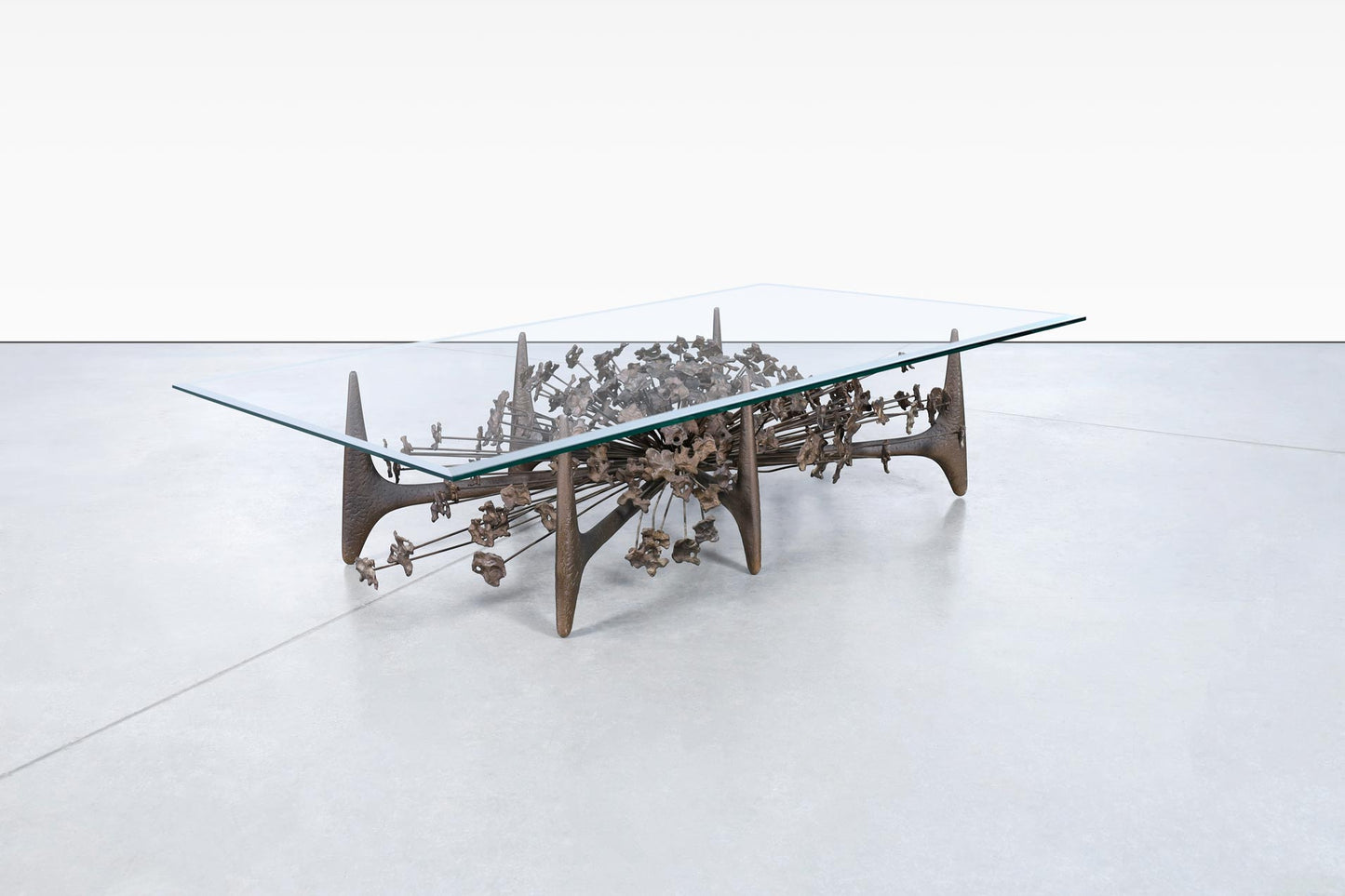 Mid-Century Bronze "Starburst" Coffee Table by Daniel Gluck