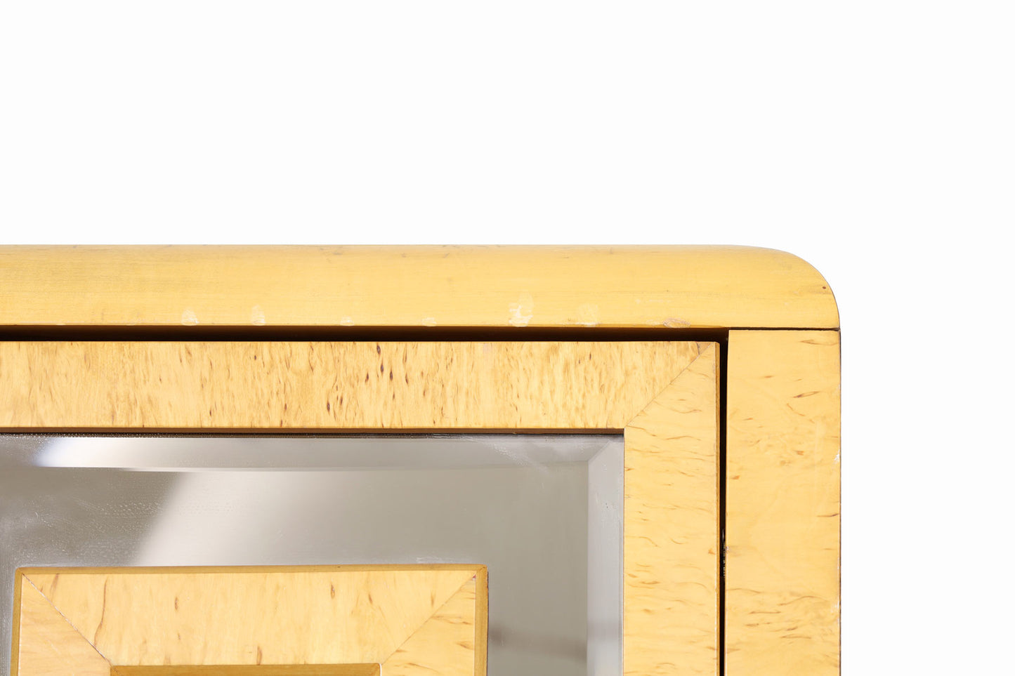 Vintage Burl Wood and Mirrored Armoire by Romweber