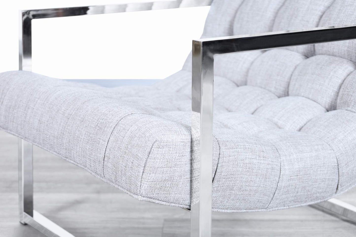 Mid-Century Chrome Lounge Chairs Attributed to Milo Baughman