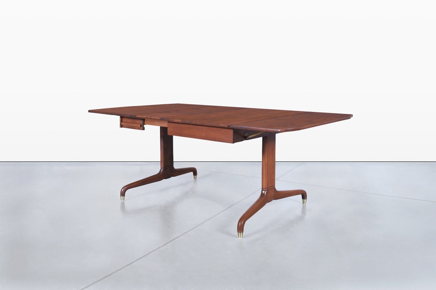 Mid-Century Drop-Leaf Extension Dining Table by Extensole Corporation