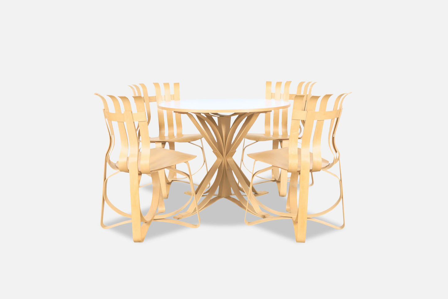 Mid-Century “Hat Trick” Dining Room Set by Frank Gehry for Knoll