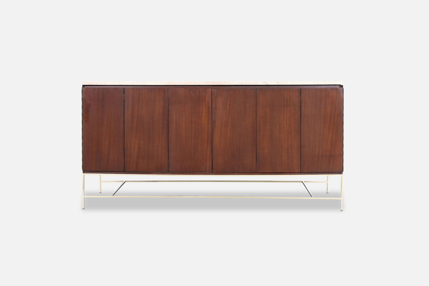 Mid-Century "Irwin Collection" Travertine Credenza by Paul McCobb