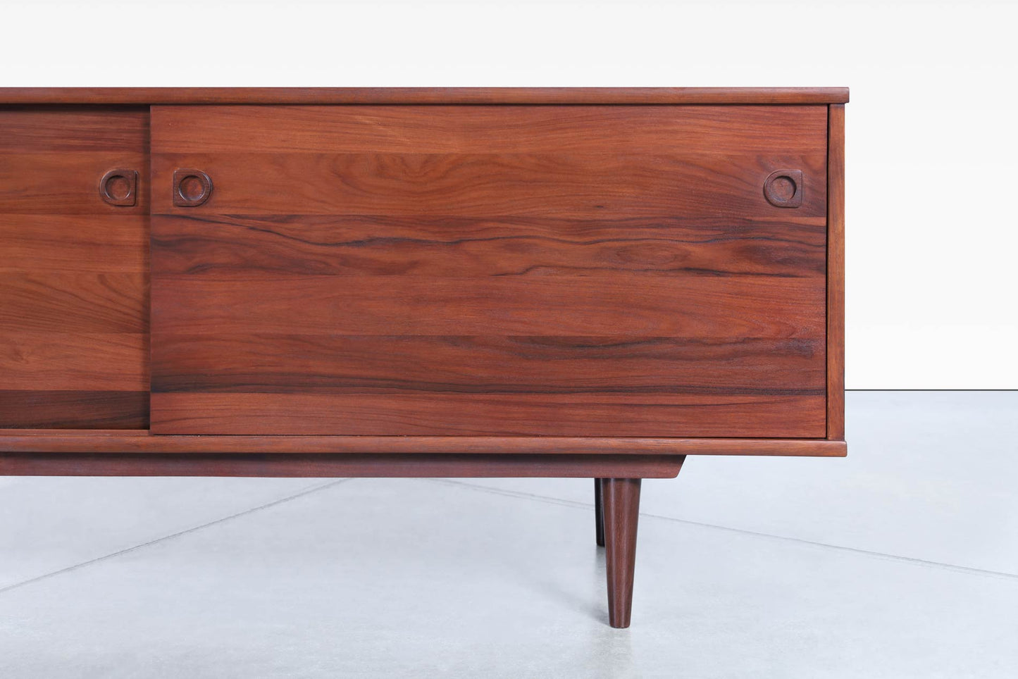 Mid-Century Modern Long Rosewood Credenza