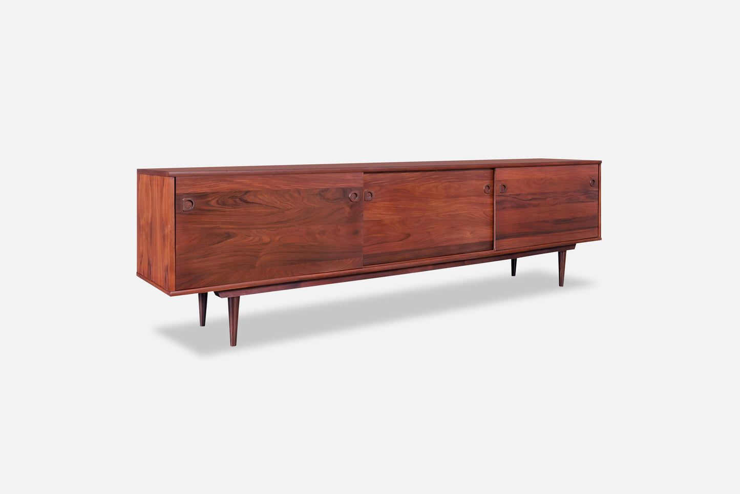 Mid-Century Modern Long Rosewood Credenza