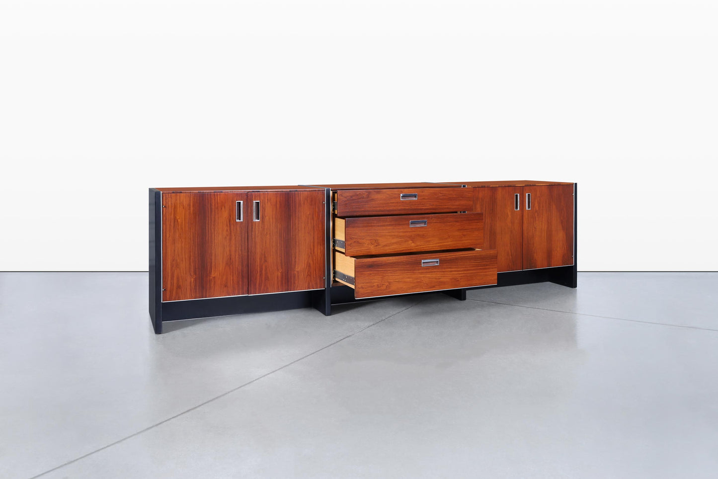 Mid-Century Long Rosewood Credenza by Robert Baron for Glenn of California