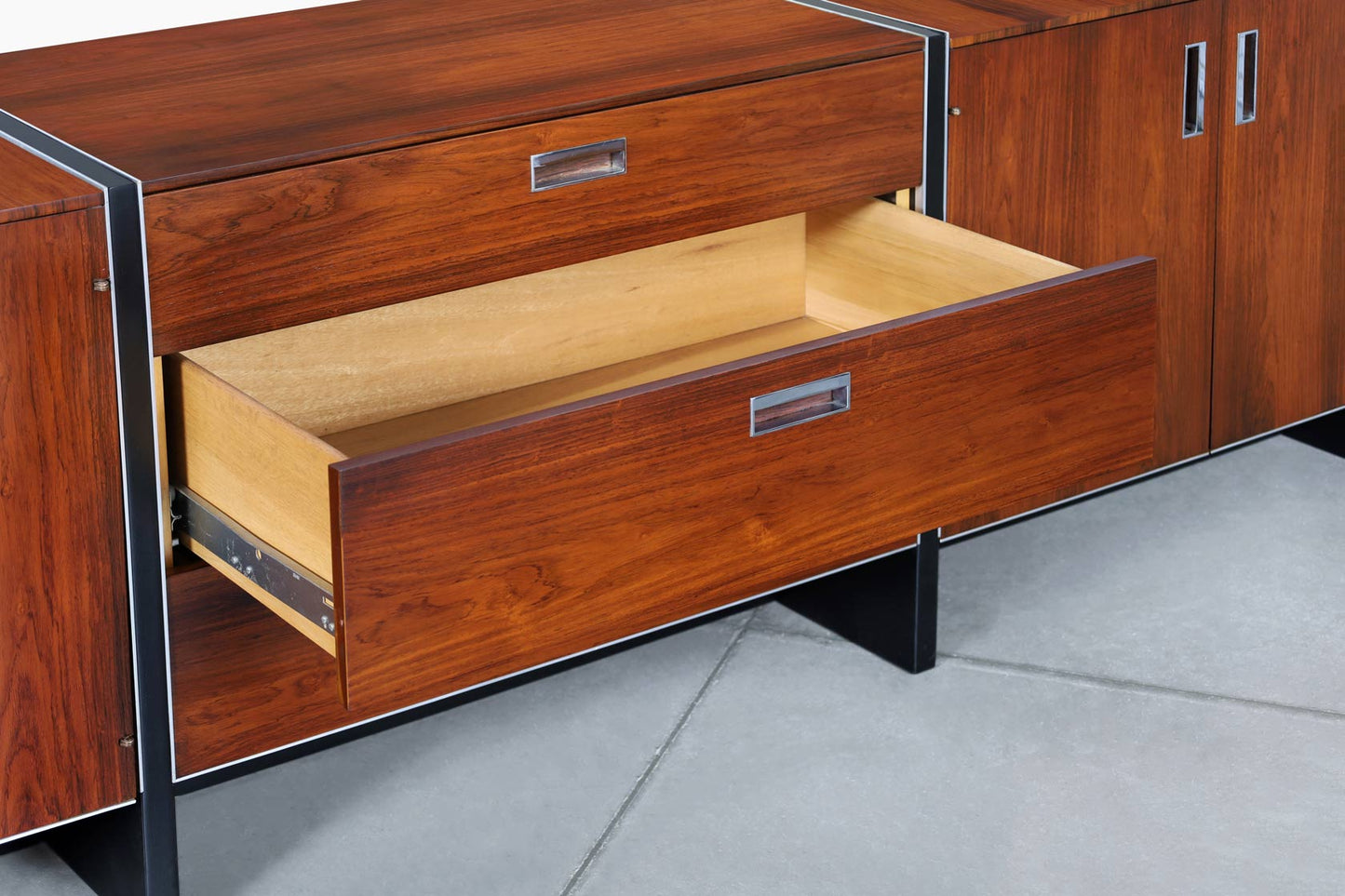 Mid-Century Long Rosewood Credenza by Robert Baron for Glenn of California