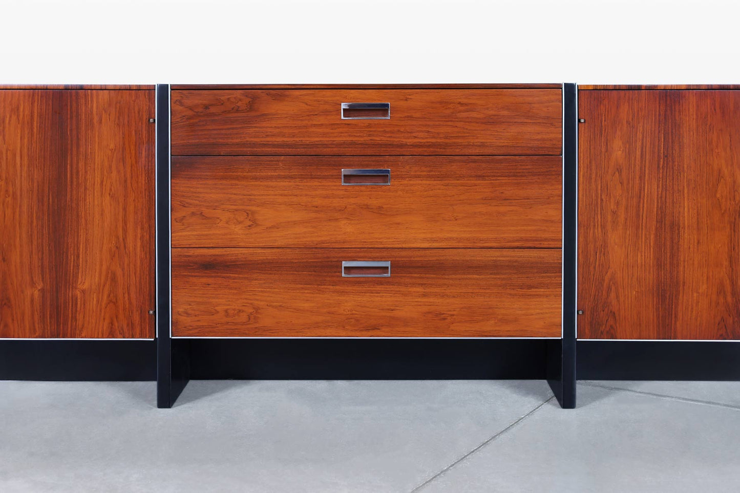 Mid-Century Long Rosewood Credenza by Robert Baron for Glenn of California
