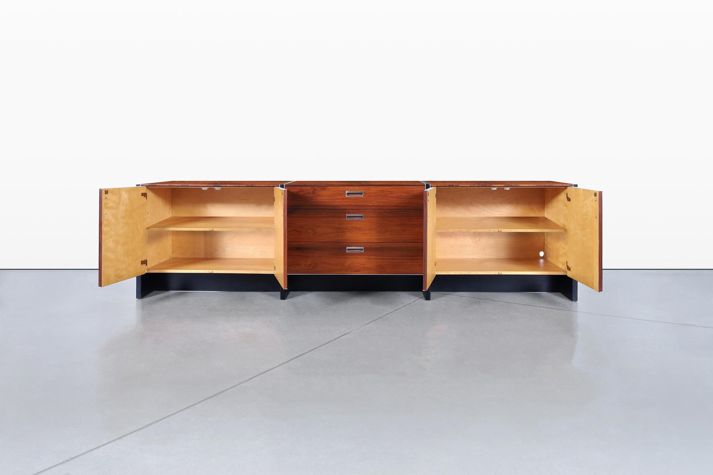 Mid-Century Long Rosewood Credenza by Robert Baron for Glenn of California